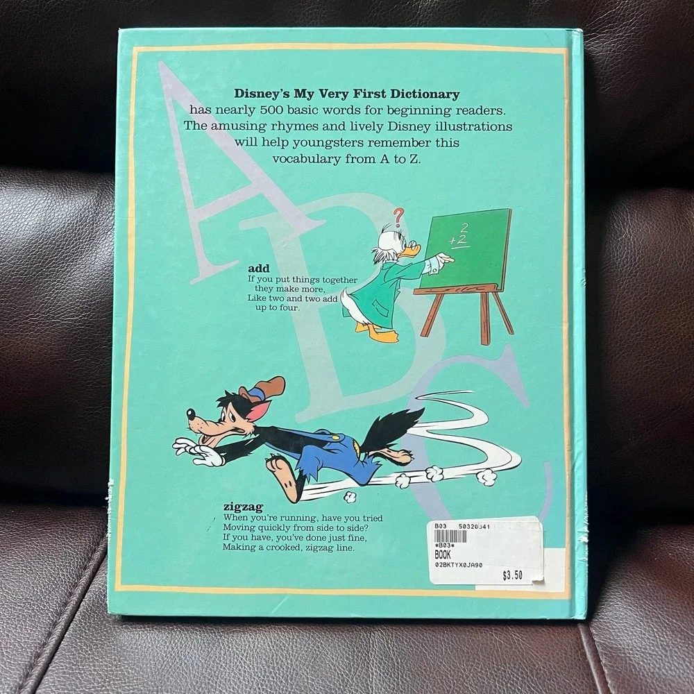 Disney's My Very First Dictionary by Vincent Jefferds - Vintage Educational Book